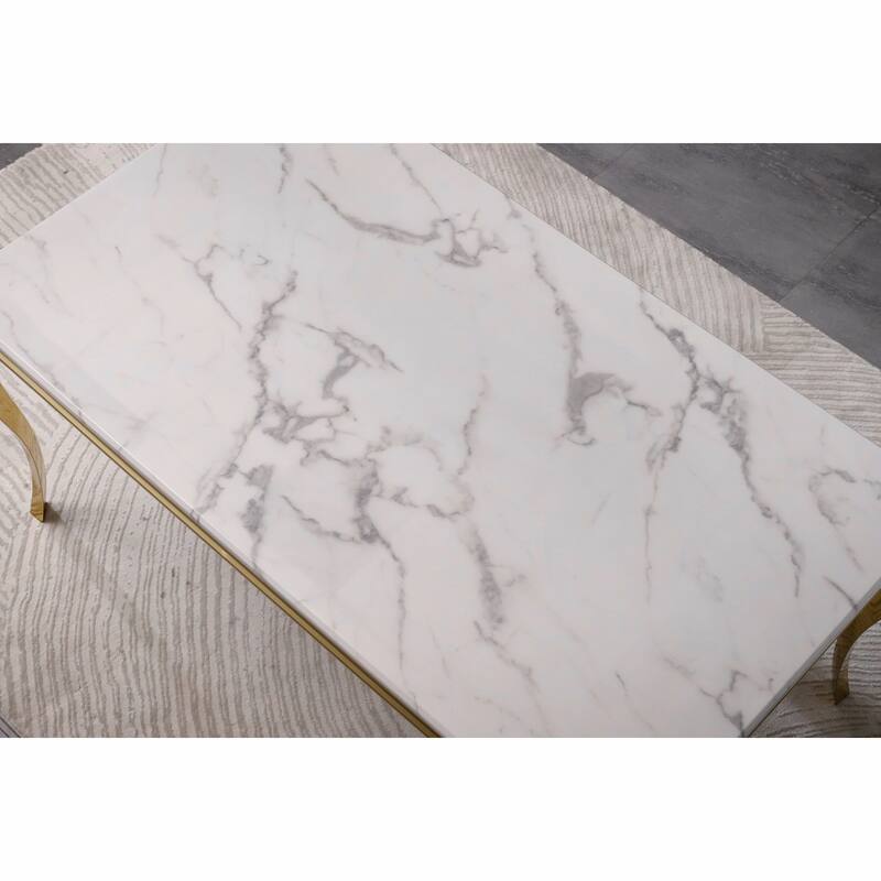 Modern Dining Room Table with Polished Stainless Steel Legs