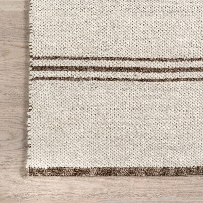 Birchwood Reversible Striped Wool Area Rug