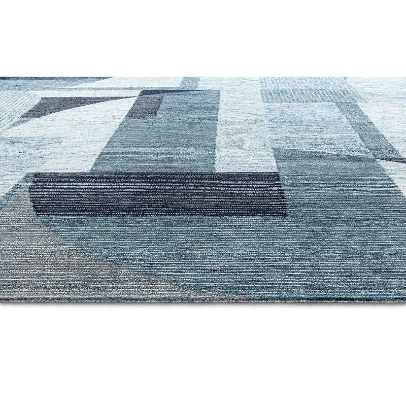 Terra by Obeetee Jaipur Abstract Blue Rug