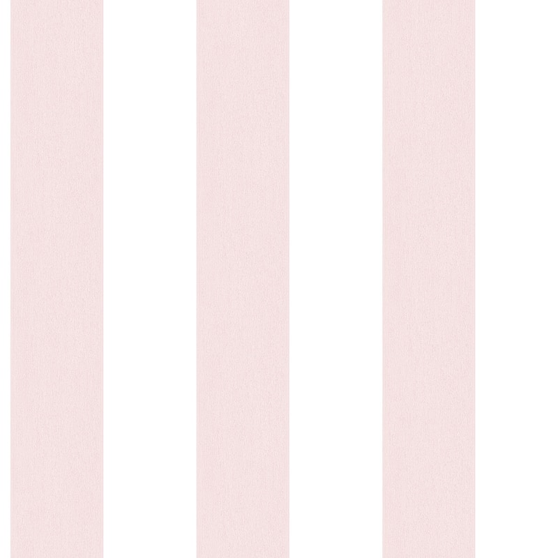 Galerie Wallcoverings Smart Stripes 2 Surface Stripe Vinyl on Non-Woven Matte Wallpaper Roll - 33 feet x 21 inches - Pink/White