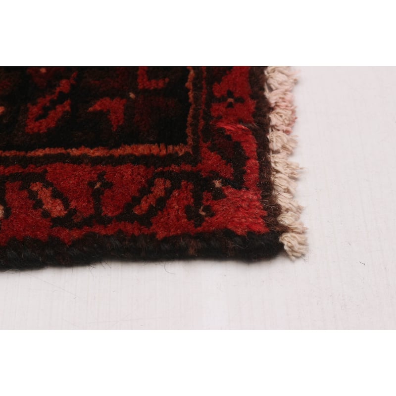 ECARPETGALLERY Hand-knotted Andelz Red Wool Rug - 3'4 x 9'7