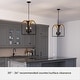 preview thumbnail 8 of 16, Hunter 15" Dukestown 4-Light Lantern Pendant - Kitchen Island, Dining Room, Entry - Contemporary, Industrial, Transitional