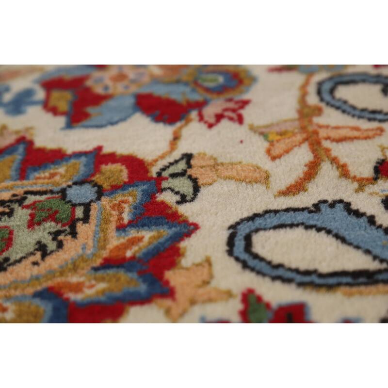 Hand Knotted Oriental 100% Wool Carpet Traditional Floral Beige & Ivories Najafabad Area Rug - 16' 1'' X 9' 11''