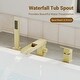 preview thumbnail 5 of 23, Bathtub Filler Faucet with Sprayer, Double-Handle Deck-Mount Roman Tub Faucet with Handshower, Pressure Balanced Valve Included