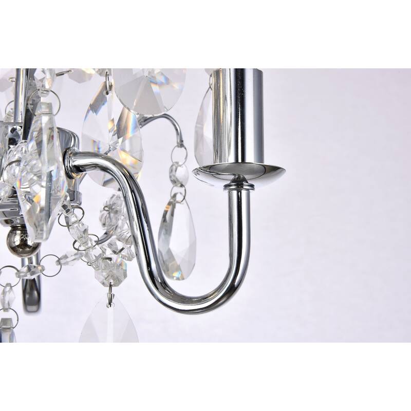 Elegant Lighting Kaede 3 Light 9-1/2" Crystal Chandelier