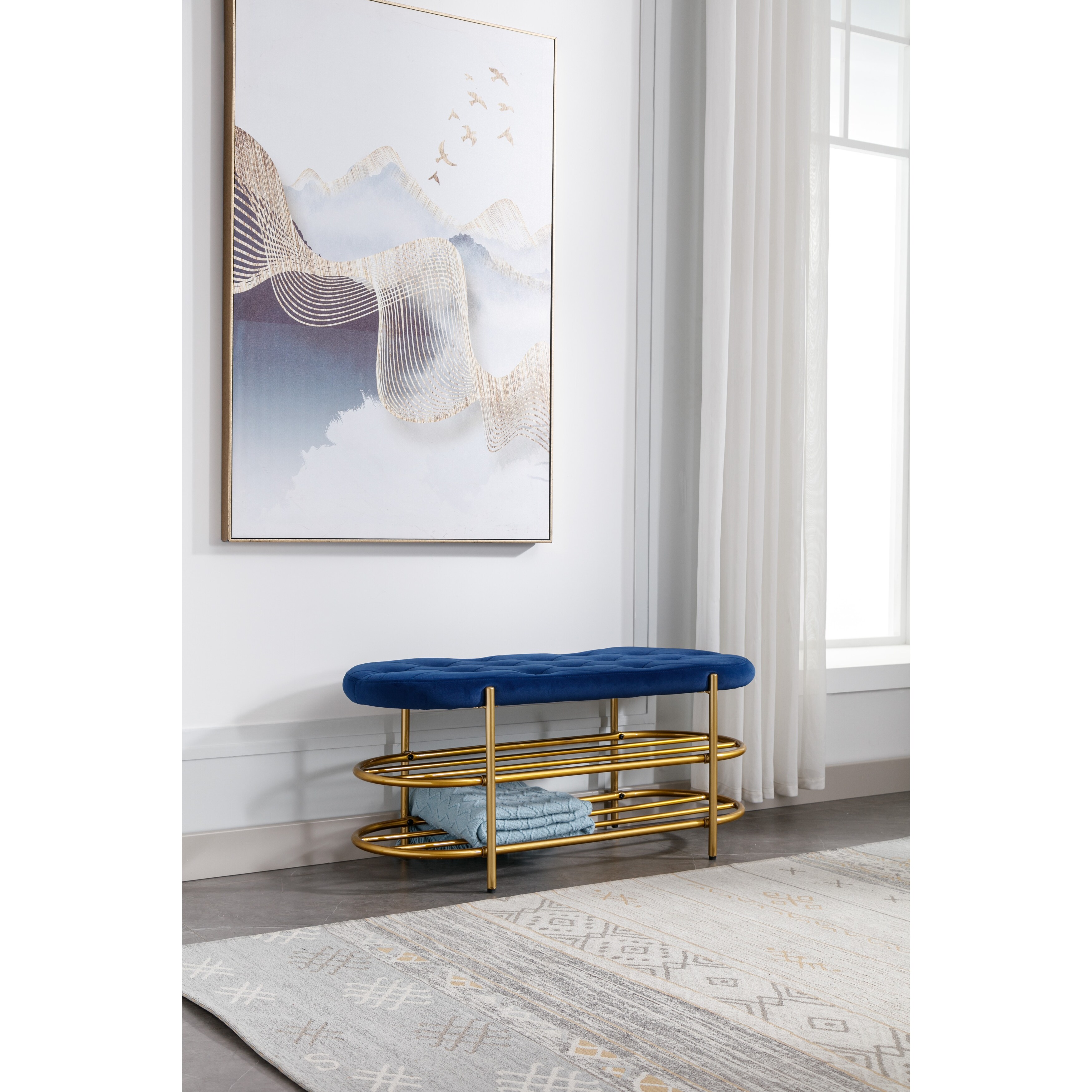 Velvet best sale shoe bench