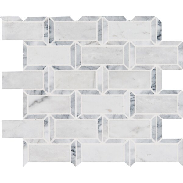MSI SMOT-FRMWRK-POL10MM 2" x 4" Brick Joint Mosaic Tile - Polished Marble Visual - Sold by Carton (10 SF/Carton) - Framework