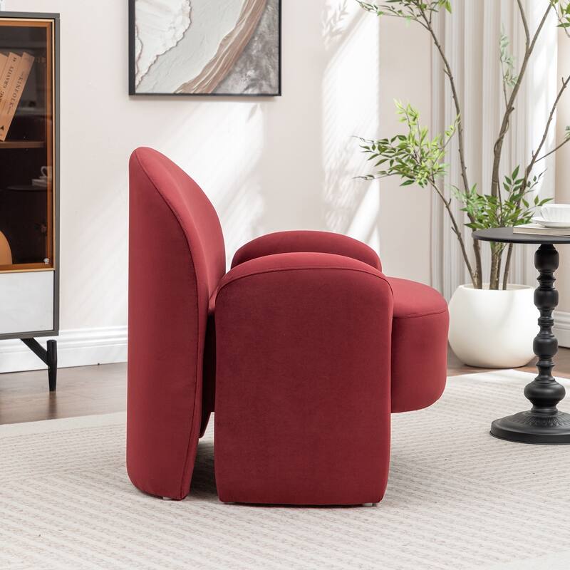 SEYNAR Modern Glam Velvet Thickened Seat Cushion Accent Chair