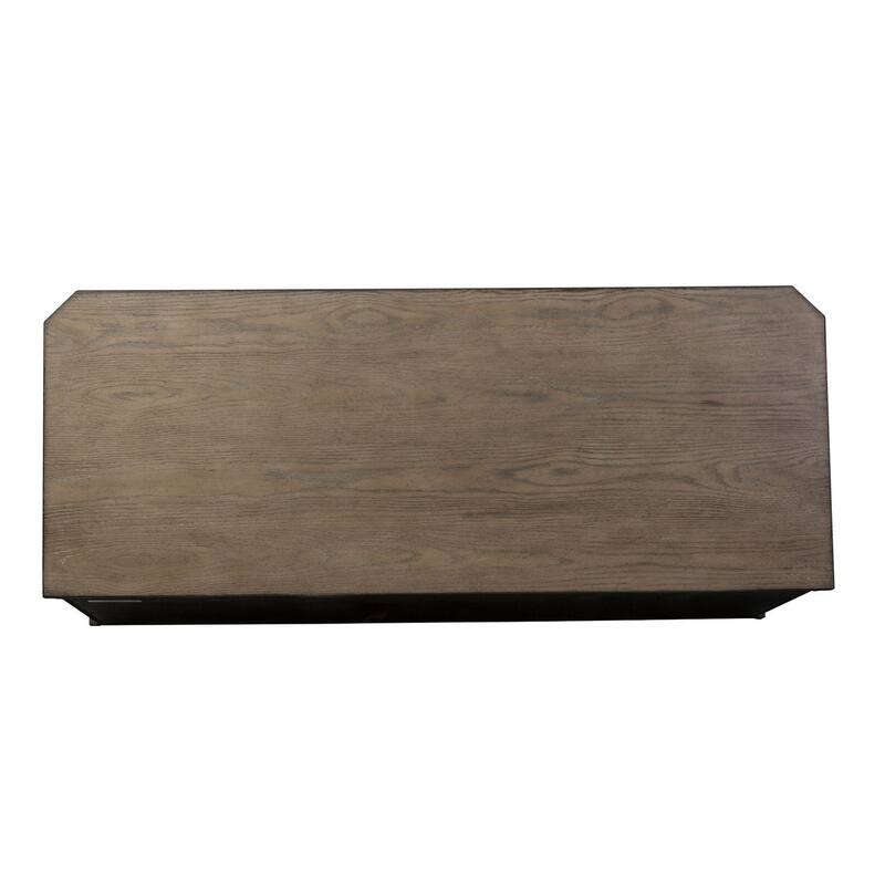 Copper Grove Simply Elegant White, Brown, & Heathered Taupe Credenza