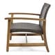 preview thumbnail 23 of 28, Hampton Outdoor Wood/Wicker Club Chair (Set of 2) by Christopher Knight Home
