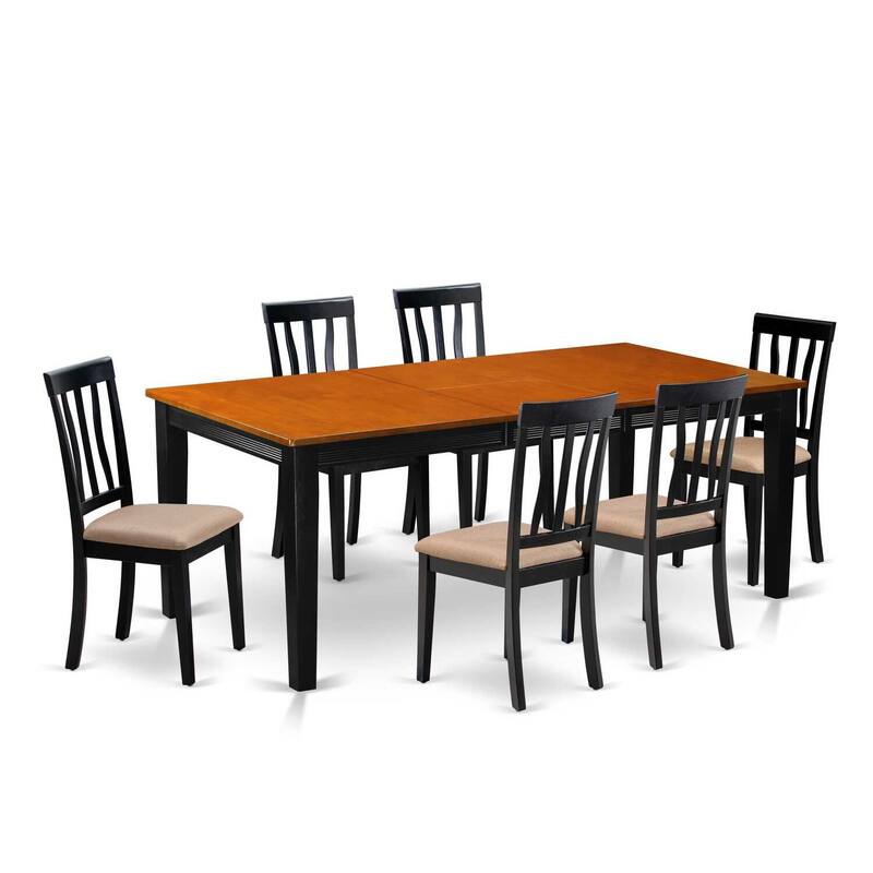 Rectangular Kitchen Dinette Table Set - 8 Seat Dining Table with Chairs