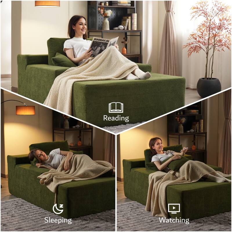 ​​OVIOS Modern Minimalist No-Assembly Living Room Set​