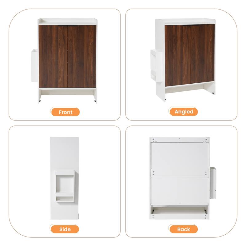 6-Tier Shoe Storage Cabinet with Slide Out Shelf and Umbrella Stand