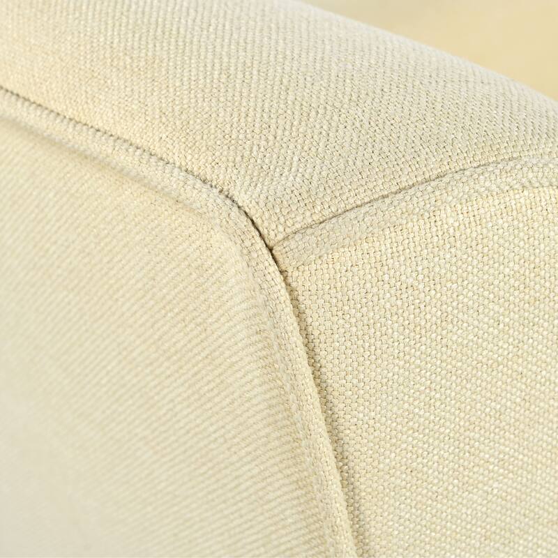 Mid-Century Modern Armchair - Tufted Fabric Accent Chair with Solid Wood Legs- Classic Button-Tufted Back & Tapered Design