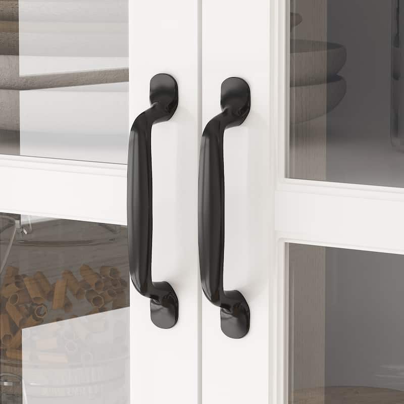 China Cabinet with Tempered Glass Doors Glass Door Storage Cabinet