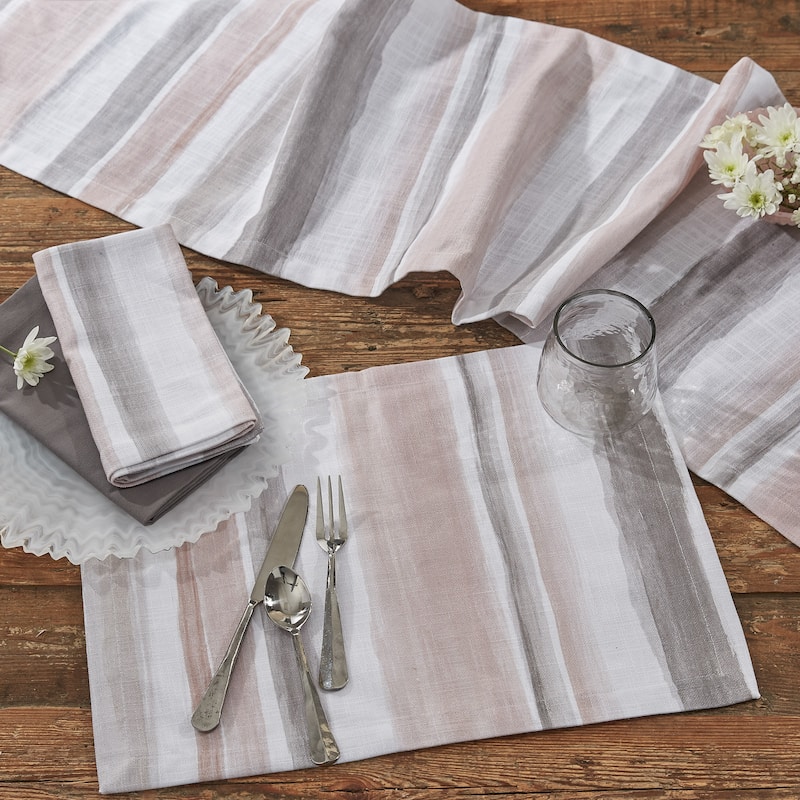 Split P Sweet Pea Stripe Placemat Set of 4 - 13" X 19"