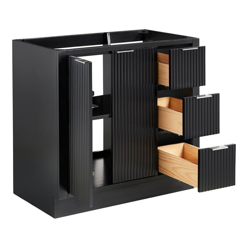 Ariel P36-L-BC Milan 36" Single Free Standing Vanity Cabinet