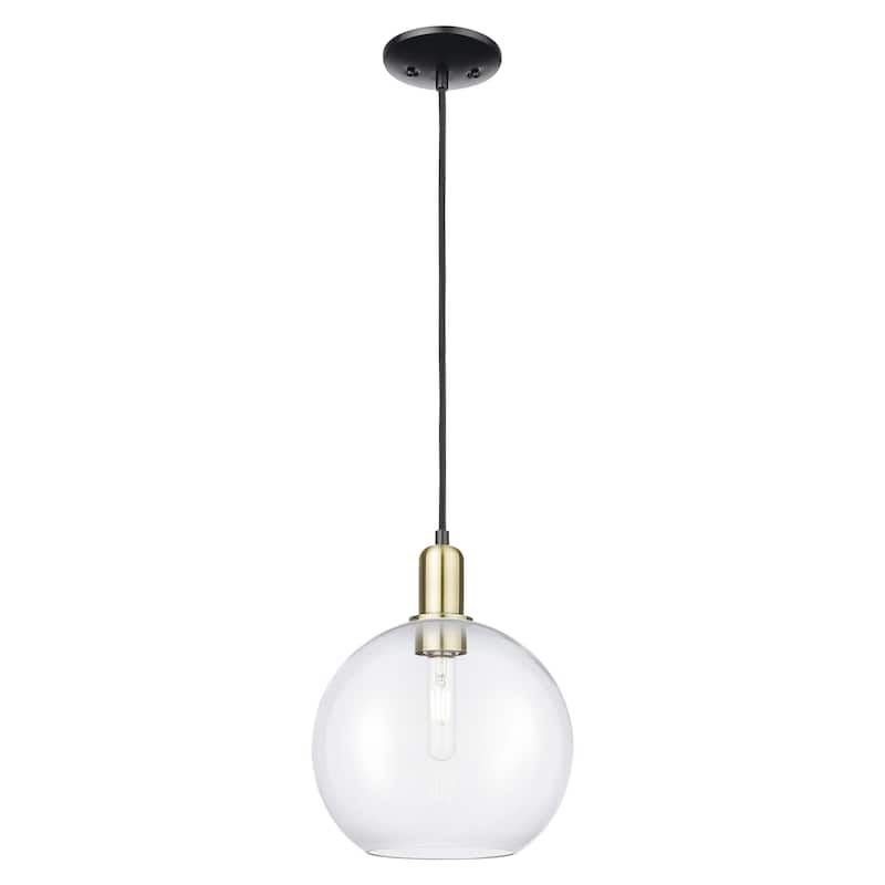 Innovations Lighting Endless Possibilities Arcadia - Athens - 1 Light 10" Cord Hung Mini Pendant - Clear/Black Antique Brass