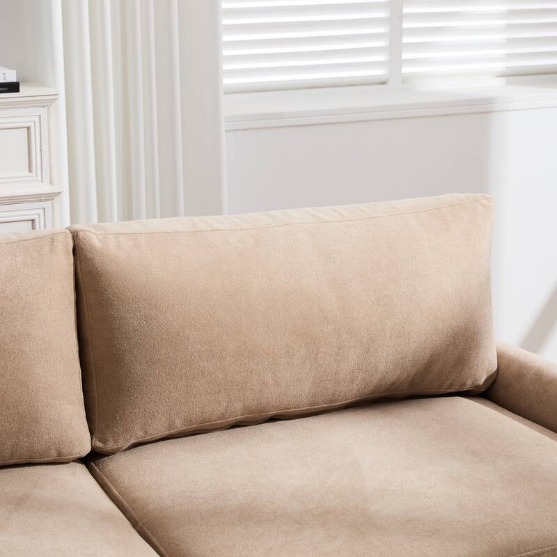 Christopher Knight Home - Mid-Century Modern 3-Seater 74" Upholstered Sofa with Solid Wood Frame