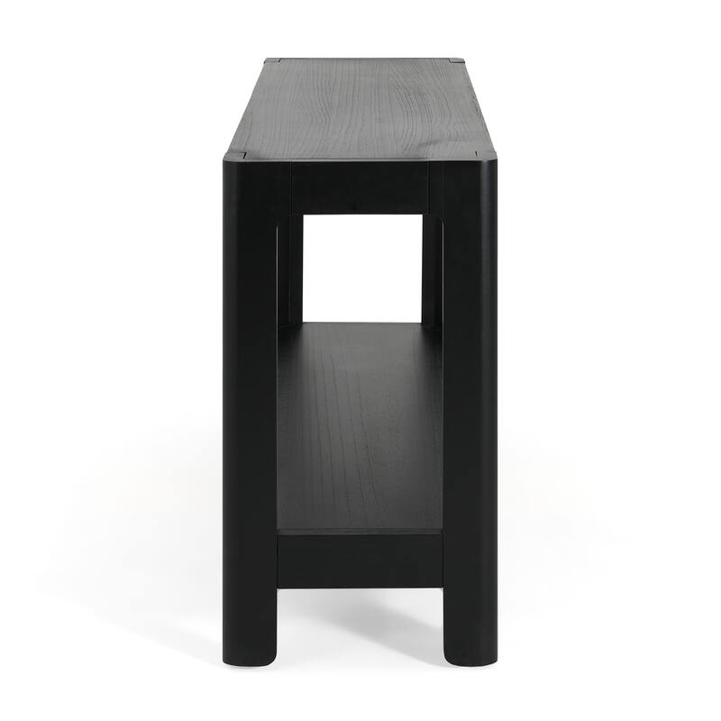 Mirod Modern Farmhouse Console Table,Elegant Minimalist Design with Premium Wood Veneer and Rounded Corners