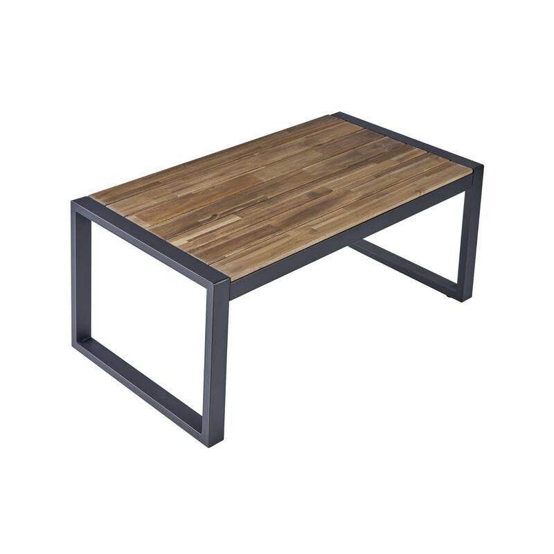 4-Piece Patio Furniture Set Outdoor Balcony Porch Garden Backyard Lawn Furniture Acacia Wood Table Top