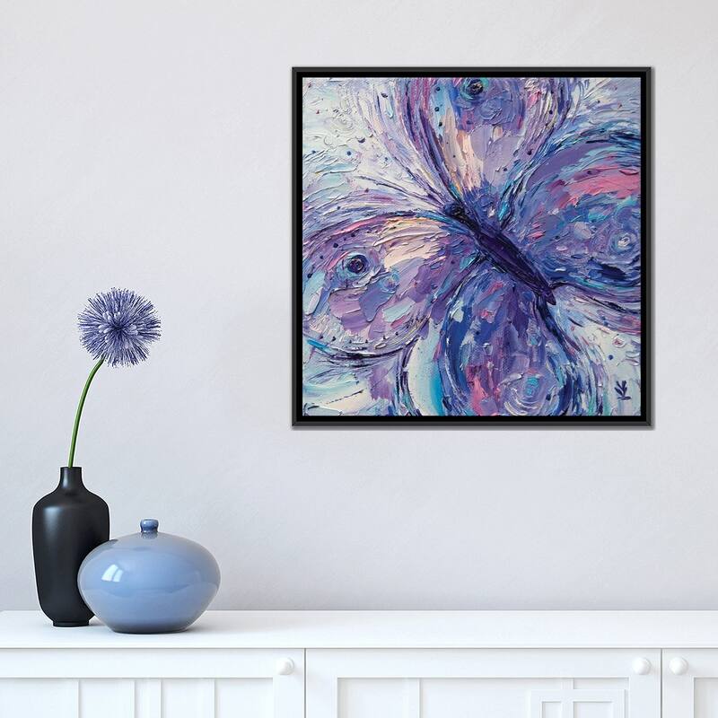 iCanvas "Purple Butterfly" by Vlada Koval Framed Canvas Print