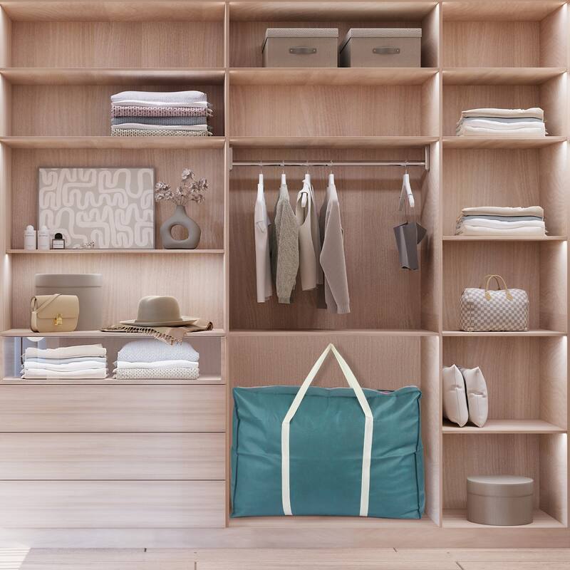 1 Pack Clothes Storage, Foldable Storage Bags, Moving Bags for Organizing Bedroom, Clothing, Closet Organizer with Handles