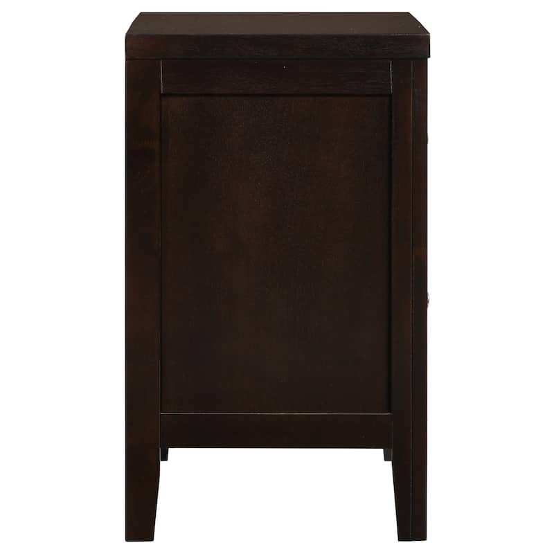 Carlton 2-drawer Wood Nightstand Cappuccino