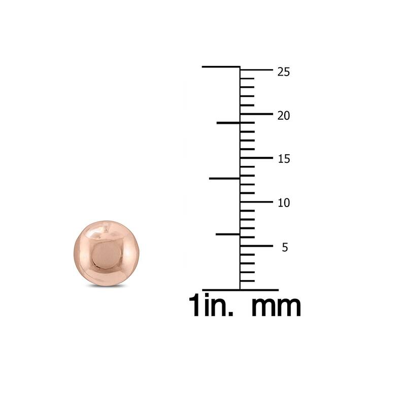 Marquee Jewels 14K Rose Gold 8mm Button Ball Stud Earrings