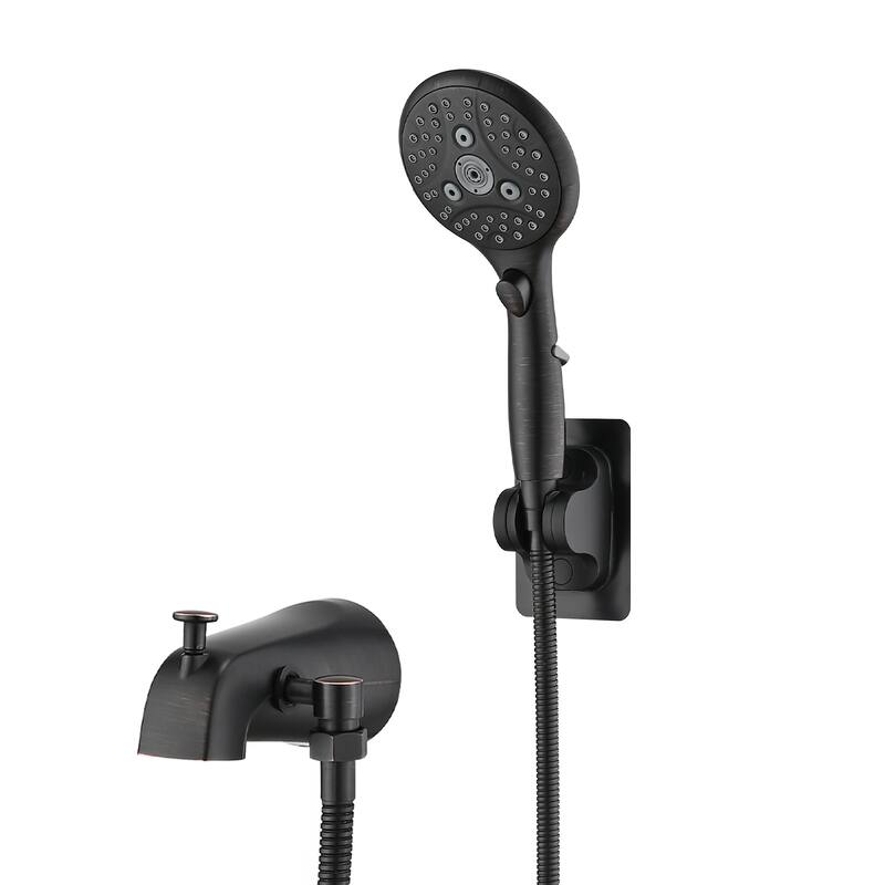 Lift-Up Diverter Tub Spout with 6 Settings Handheld Shower in Oil Rubbed Bronze (Rough-in Valve Not Included) - Oil-Rubbed Bronze