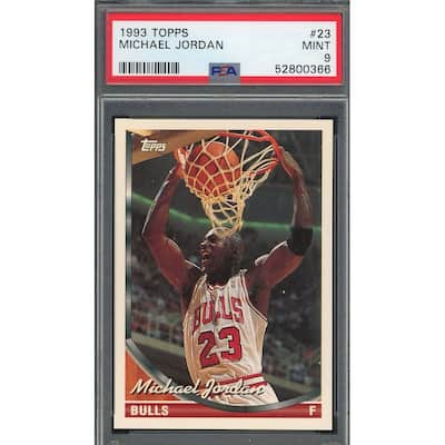 Michael Jordan 1993 Topps Basketball Card #23 Graded PSA 9 - 8'6" x 11'6"