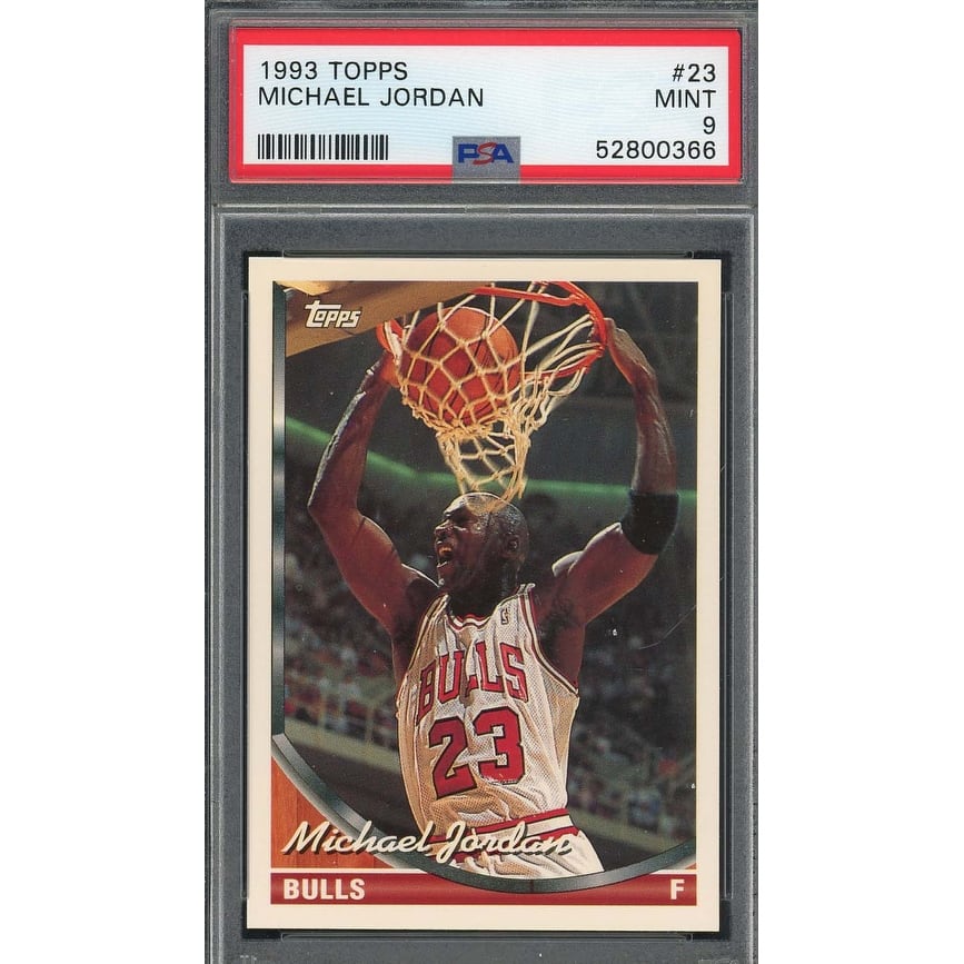 Michael Jordan 1993 Topps Basketball Card #23 Graded PSA 9 - 8'6" x 11'6"