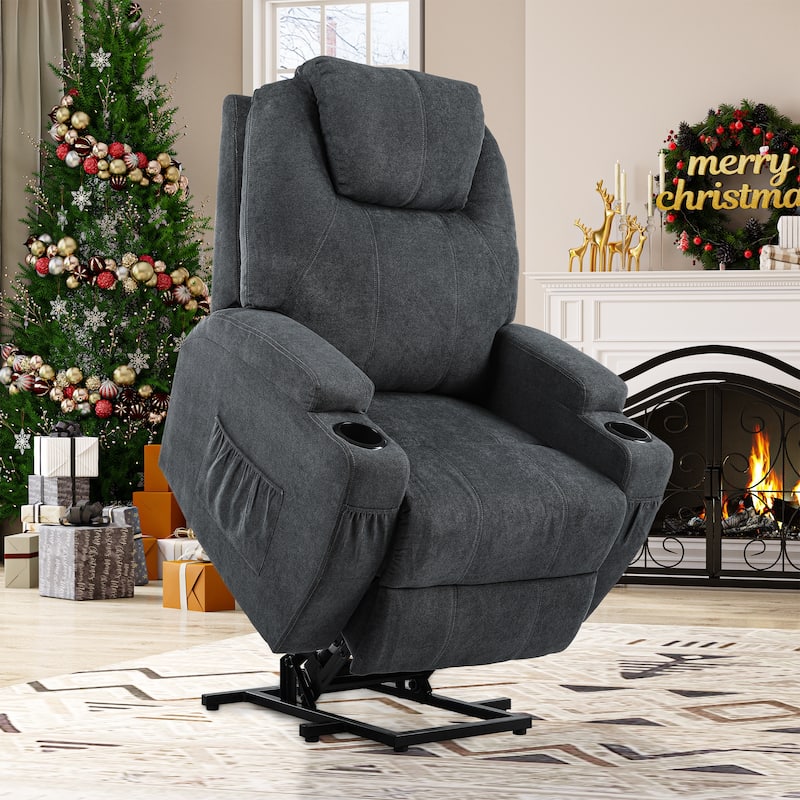 Modern PU Power Lift Recliner Sofa with Massage Chair