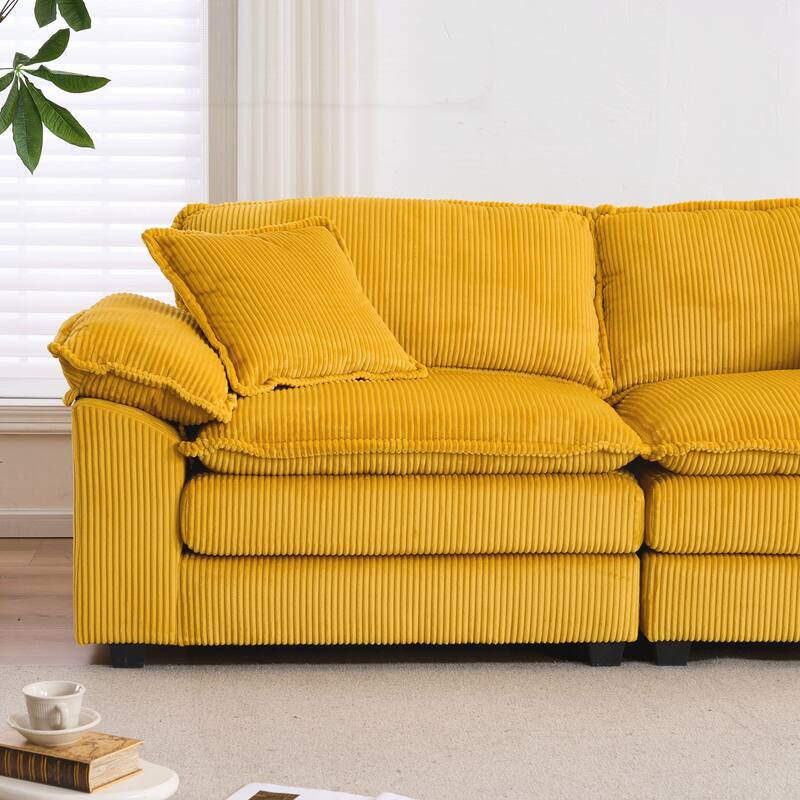 2-seats Sofa With 2 Back Pillows