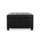 preview thumbnail 13 of 51, Veronica Contemporary Tufted Leather Storage Ottoman by Christopher Knight Home