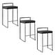preview thumbnail 16 of 15, Porch & Den Forrest Black Stackable Fully Welded Counter Stool (Set of 3)