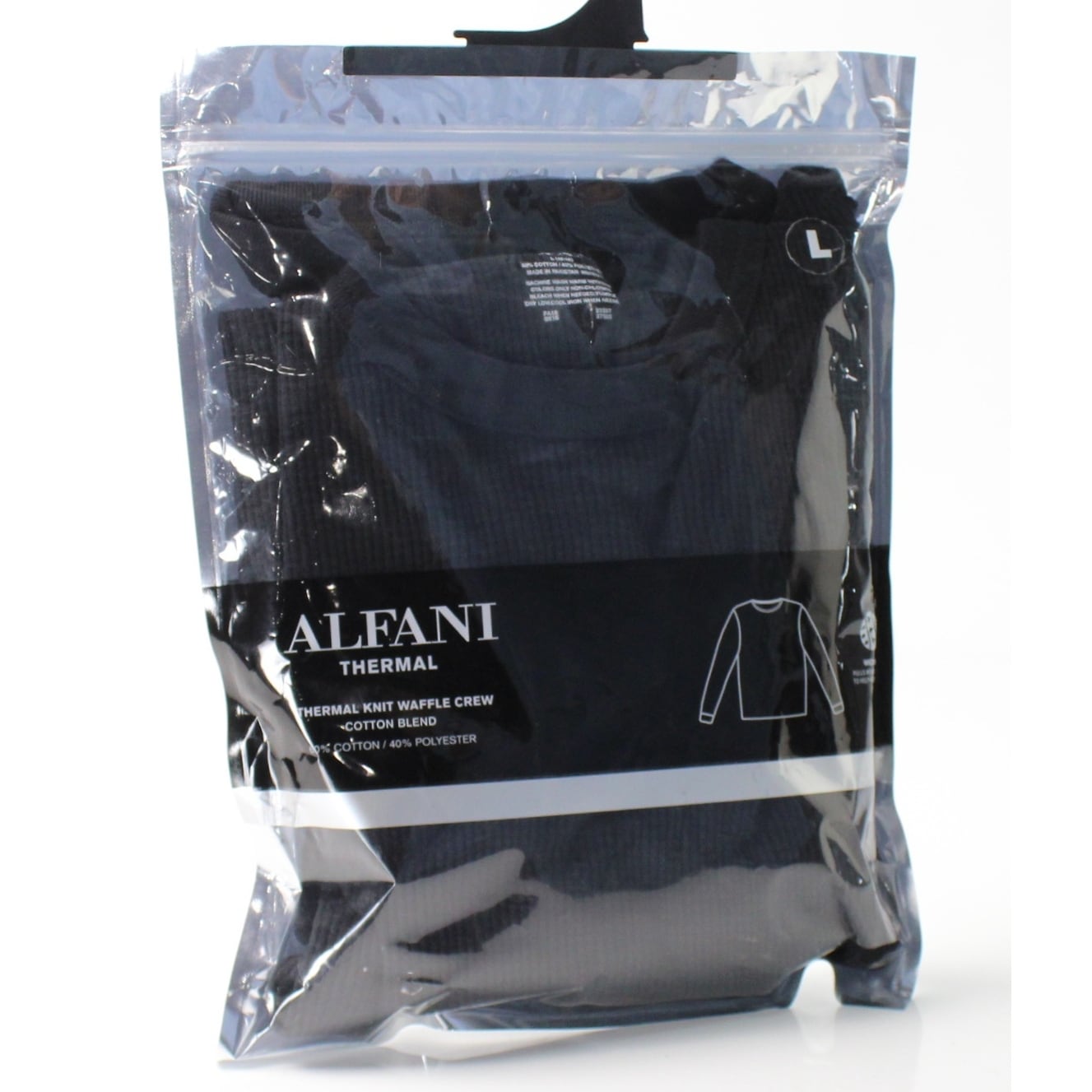 alfani thermal knit waffle crew