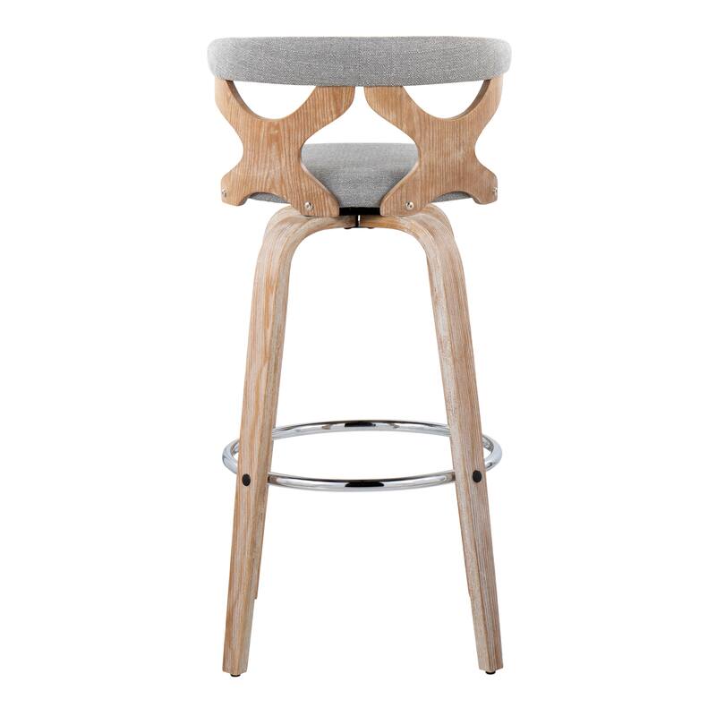 Carson Carrington Viby 30" Fixed-Height Bar Stool with Bent Wood Legs & Round Footrest (Set of 2)