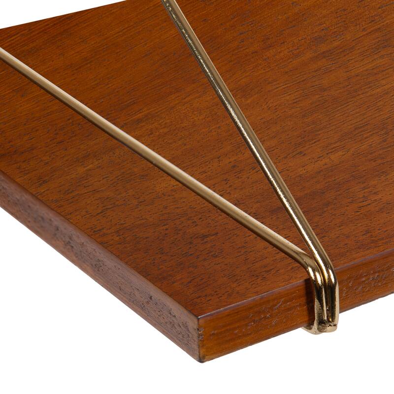 Kate and Laurel Vista Wood and Metal Wall Shelves - 2 Piece