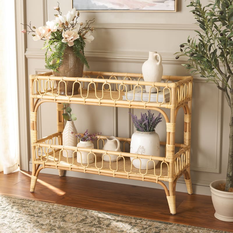 SAFAVIEH Isaiah 2-Tier Storage Unit - 41"W x 17"D x 32"H - Natural