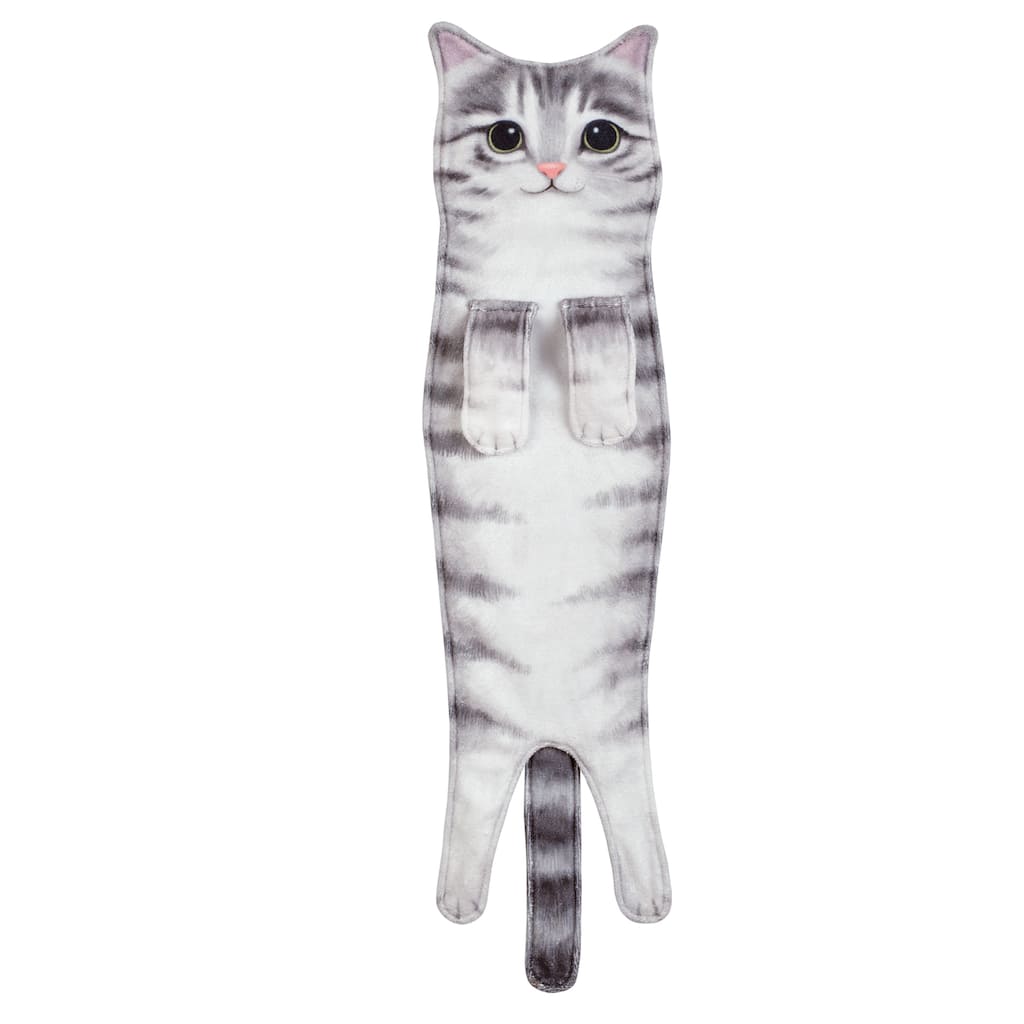 Adorable Cat-Shaped Hanging Kitchen Towel - 5.5 x 21.25 x 0.2