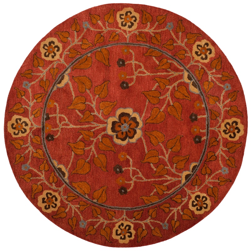 SAFAVIEH Handmade Heritage Quatrefoil Traditional Oriental Wool Rug