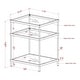 preview thumbnail 7 of 5, Scoles Contemporary 18-inch Glass Top 2-Shelf Side Table by Furniture of America