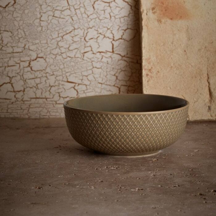 Rhombe Earth Bowl, Clay, Ø: 6.1" - Ø: 6.1"
