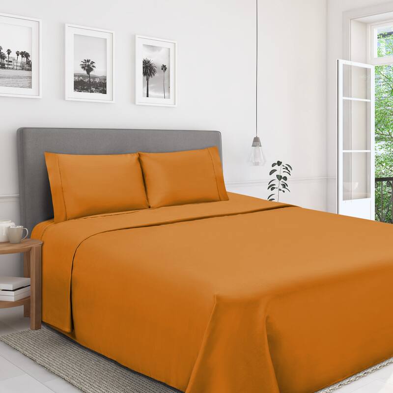 ﻿Superior 1200 Thread Count Egyptian Cotton Solid Bed Sheet Set