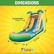 preview thumbnail 2 of 3, Pogo Bounce House Crossover Kids Inflatable Water Slide, Tropical with Blower, 15 ft