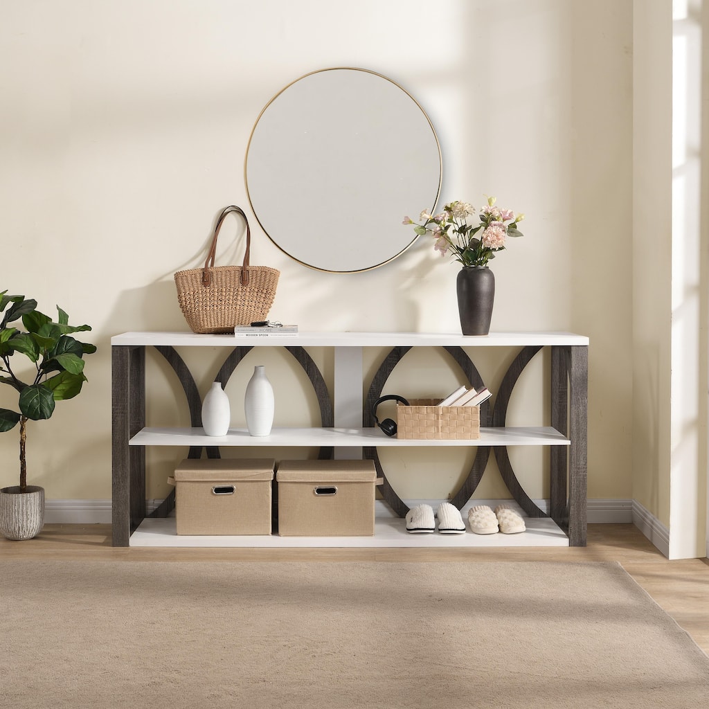 Console Table Narrow Entry Table with Storage