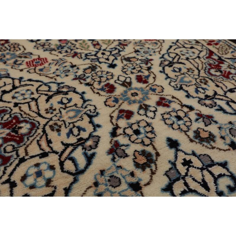 1'9''x4'3'' Runner Hand Knotted Wool Ivory 300 KPSI Area Rug - 1' 9'' x 4' 3''
