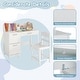 preview thumbnail 7 of 7, Gymax Kids Study Desk & Chair Set w/Chair 2 Storage Cabinets Drawer 4
