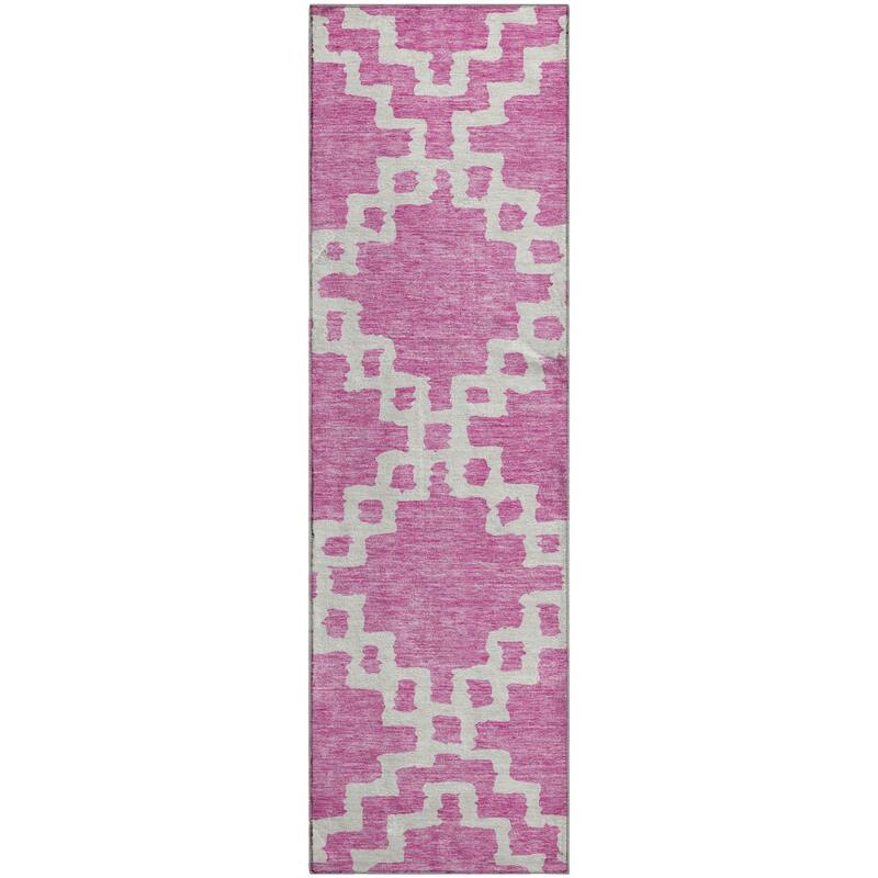 Premium Washable Super Soft Geo Trellis Mayfield Rug